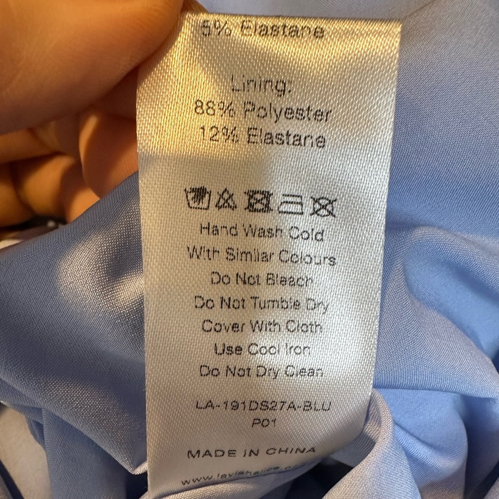 Lavish Alice Origami One-Shoulder Midi Cocktail Dress in cornflower blue Size 2 - Picture 7 of 7